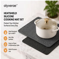 𝒐𝒍𝒚𝒗𝒆𝒓𝒂𝒆™ HeatShield Silicone Cooking Mat Set